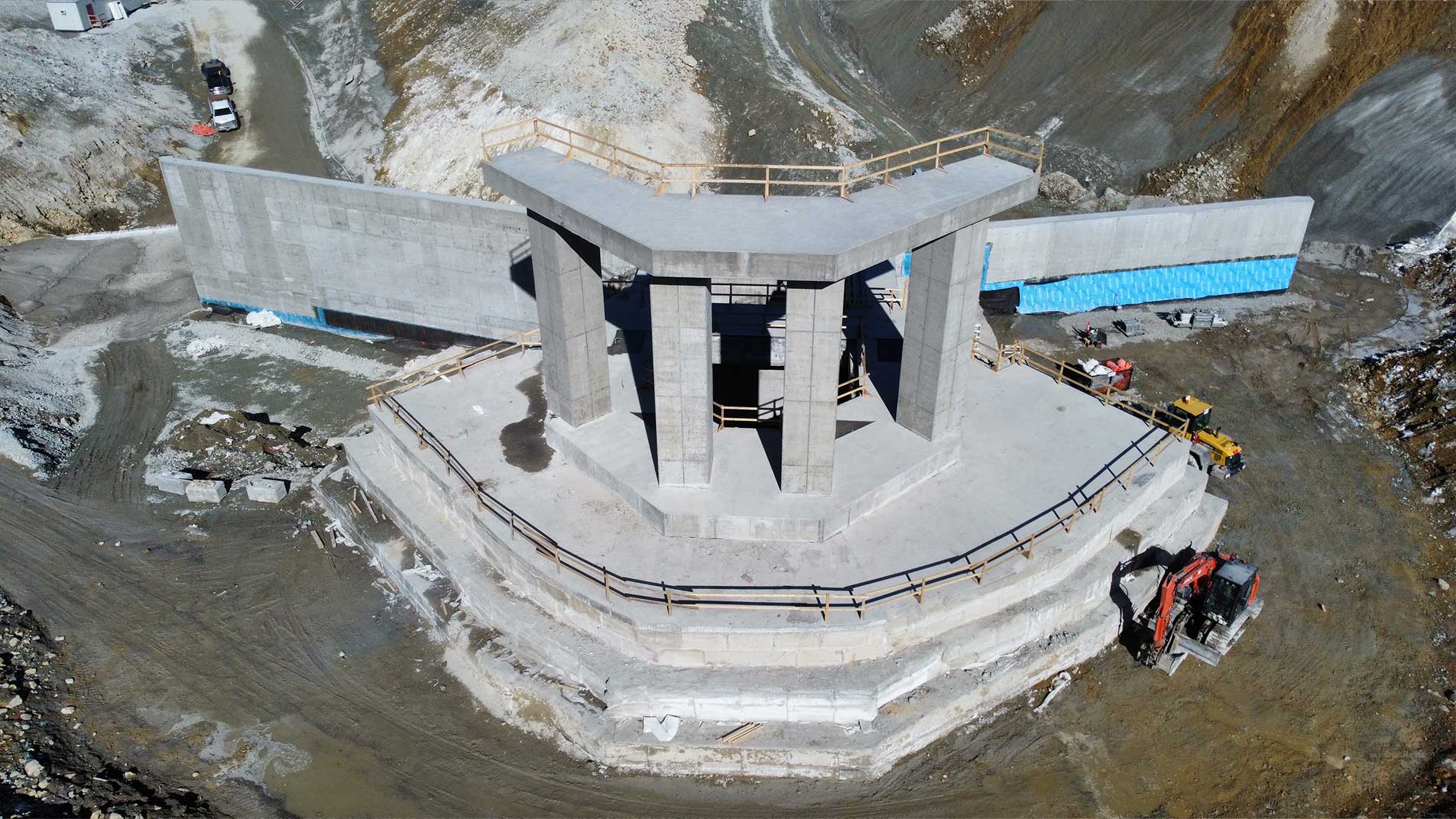 Large concrete structure on site